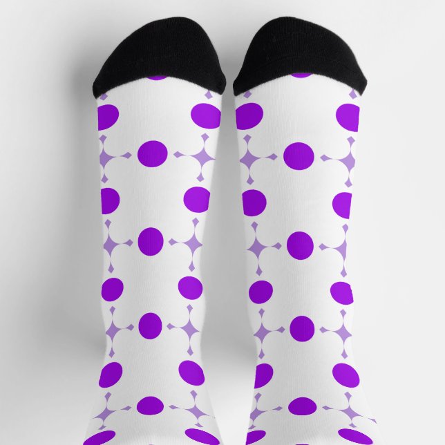 Purple Polka Dots, Polka Dot Pattern, Dots, Dotted Socks (Top)