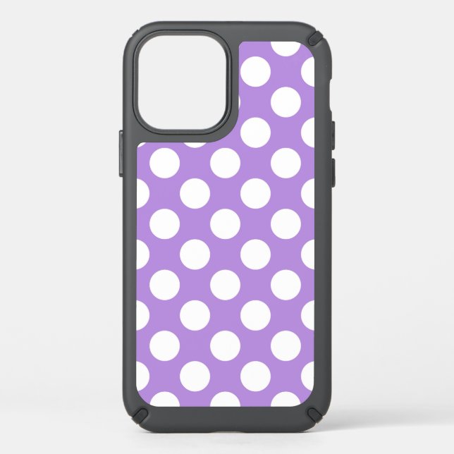 Purple Polka Dots, Polka Dot Pattern, Dots, Dotted Speck iPhone 12 Case (Front)