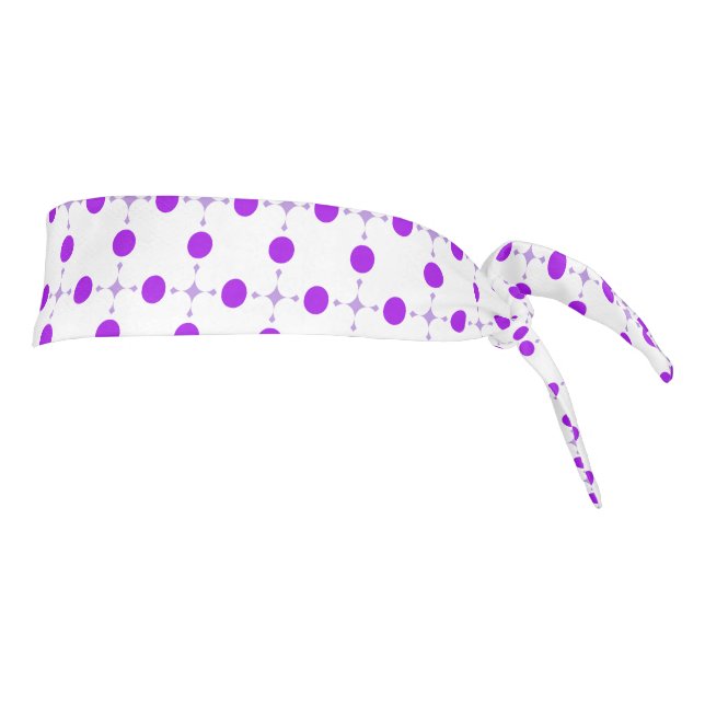 Purple Polka Dots, Polka Dot Pattern, Dots, Dotted Tie Headband (Rotate 90)