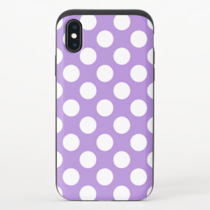 Purple Polka Dots, Polka Dot Pattern, Dots, Dotted iPhone X Slider Case