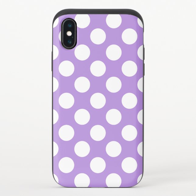 Purple Polka Dots, Polka Dot Pattern, Dots, Dotted Uncommon iPhone Case (Back)