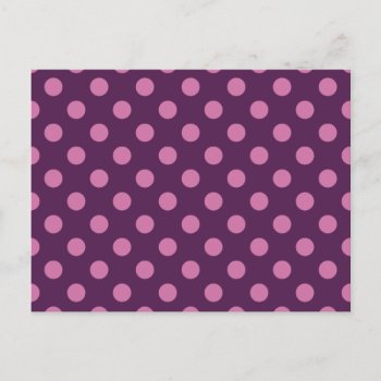 Purple Polka Dots Postcard by purplestuff at Zazzle
