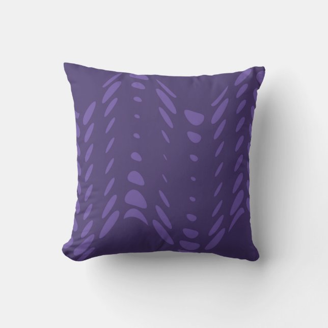 Purple Polka Dots Retro Art Design Abstract Pillow (Front)