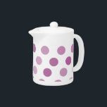 Purple Polka Dots Teapot<br><div class="desc">Polka dots design in attractive purple tone.</div>