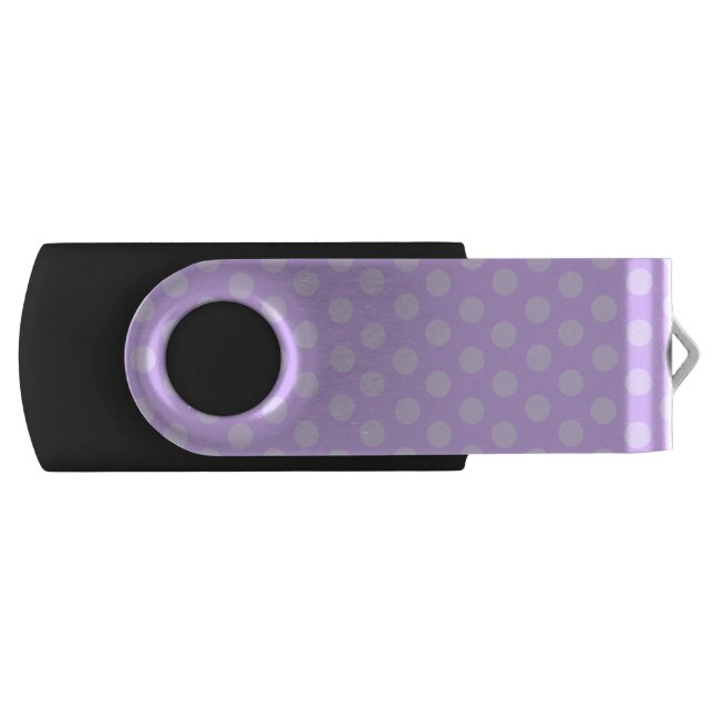 Purple Polka Dots USB Flash Drive (Front)