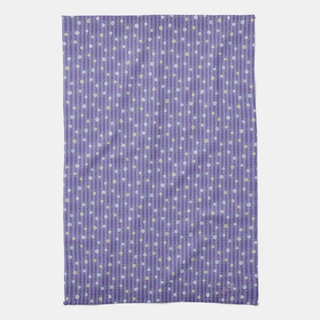 Purple Polkadots Towel (Vertical)