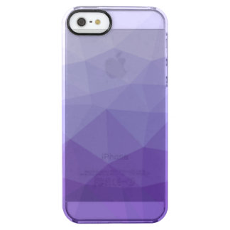 Purple Polygon Gradient Clear iPhone Case