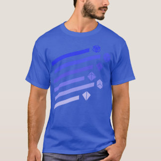 Purple Polyhedral Dice Set Vintage Ray Tabletop Pl T-Shirt