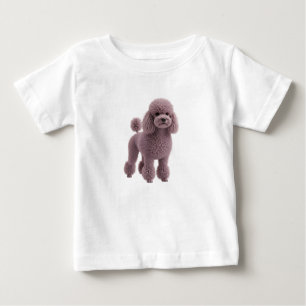 Purple Poodle Digital Illustration Baby T-Shirt