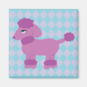 Purple Poodle Magnet
