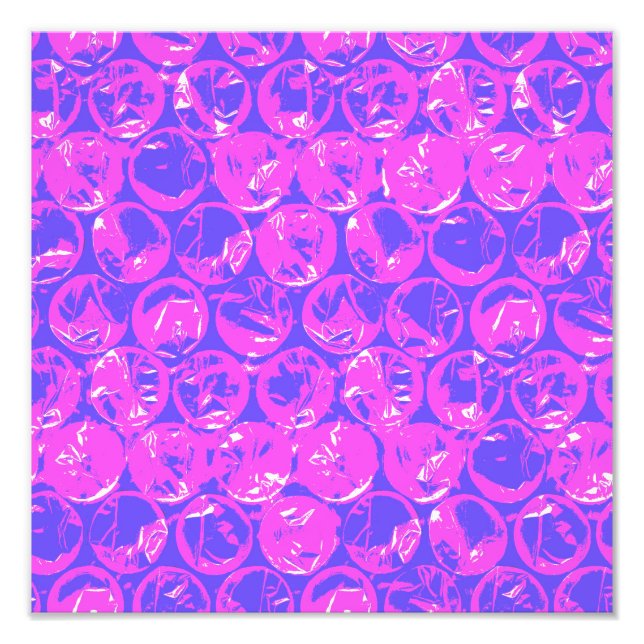 Purple pop art bubble wrap photo print (Front)