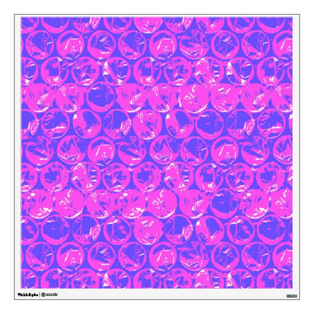 Purple pop art bubble wrap wall sticker (Front)