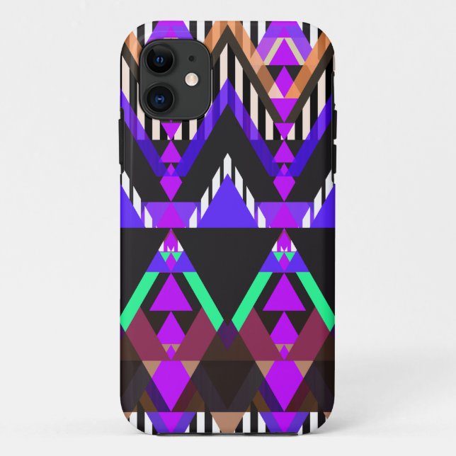Purple Pop Aztec Case-Mate iPhone Case (Back)