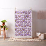 Purple Pop Daisy Pattern Fabric