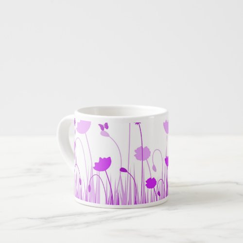 Purple poppies Espresso Mug