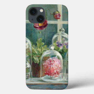 Purple Poppies on a Windowsill iPhone 13 Case