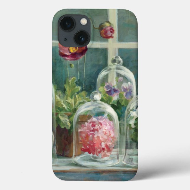 Purple Poppies on a Windowsill Case-Mate iPhone Case (Back)