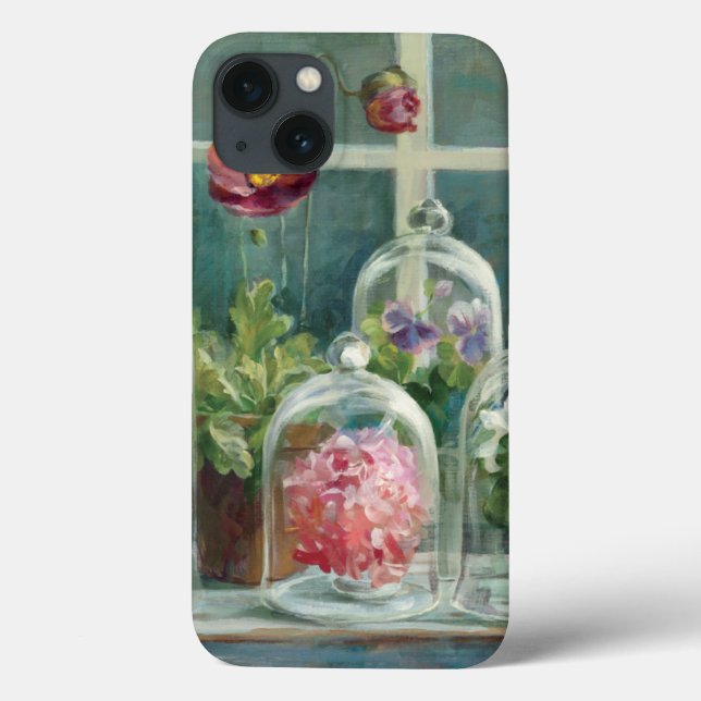 Purple Poppies on a Windowsill Case-Mate iPhone Case (Back)