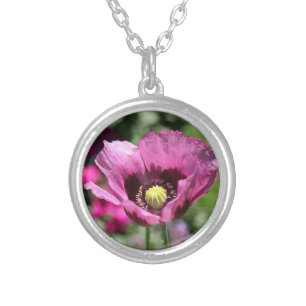 Purple Poppy Necklace