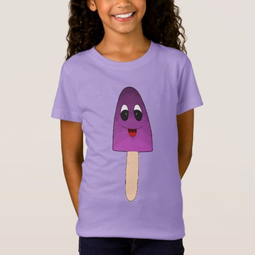 Purple Popsicle Symmetrical Doodle  Digital Art T_Shirt