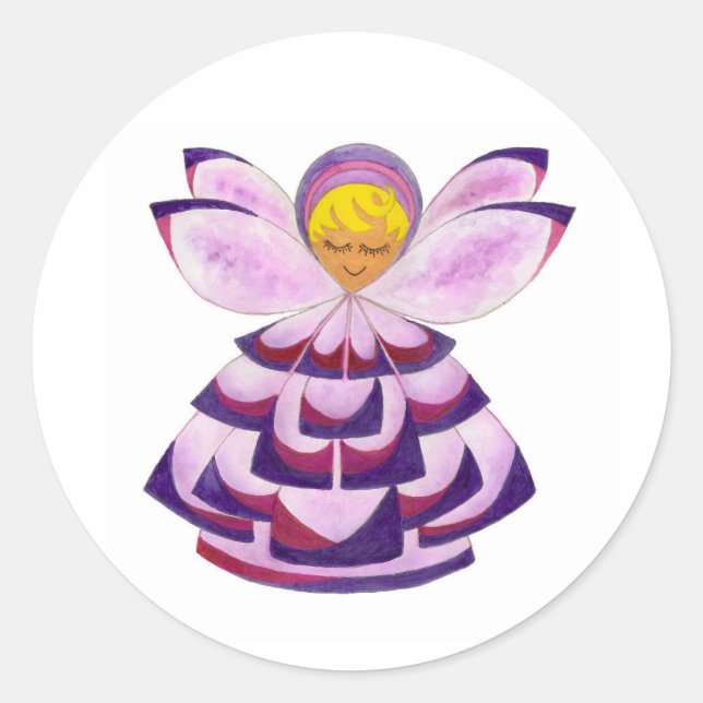 Purple Posy Pixie Sticker (Front)