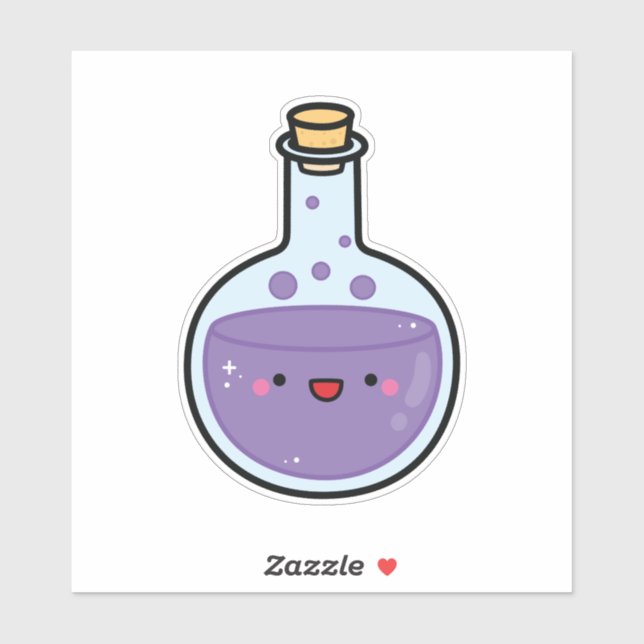 Purple Potion Bottle for Halloween Sticker (Sheet)