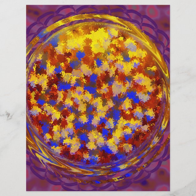 Purple Potpourri Bulk Scrapbook Paper Pages (Front)