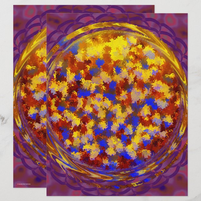 Purple Potpourri Scrapbook Paper 2-Sided Page (Front/Back)