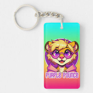 Purple Pounce Keychain