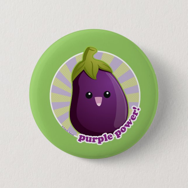Purple Power! Pinback Button (Front)