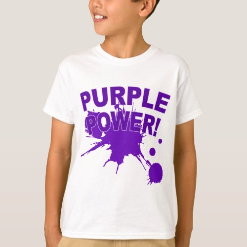Purple Power with a Big Splat of Paint T_Shirt