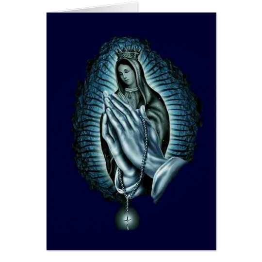 Purple Prayer Blessed Virgin Mary Card