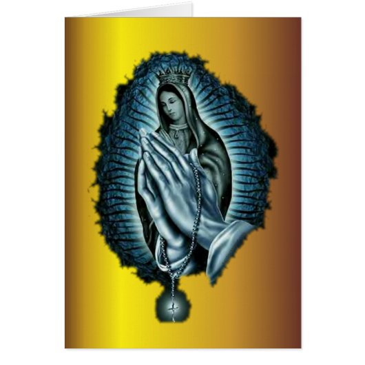Purple Prayer Blessed Virgin Mary Cards (Front)