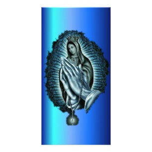 Purple Prayer Blessed Virgin Mary Photo Card