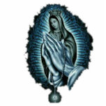 Purple Prayer Blessed Virgin Mary Photo Sculpture<br><div class="desc">Image of Blessed Virgin Mary original from turnbacktogod.com Please add your own text.</div>
