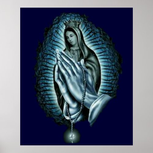 Purple Prayer Blessed Virgin Mary Print