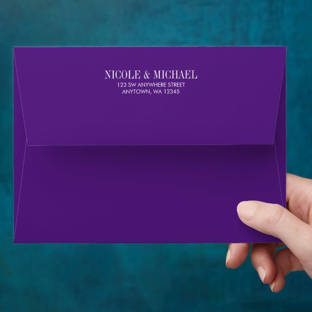 Purple Pre-Addressed A7 Envelope (Hand)