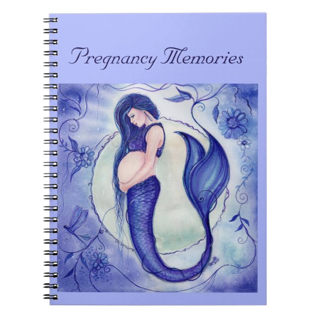 Purple pregnancy mermaid memory book by Renee (Front)