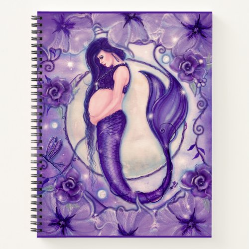 Purple pregnancy mermaid memory book by Renee