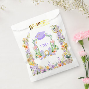 Purple Preppy Cowgirl  Favor Bag