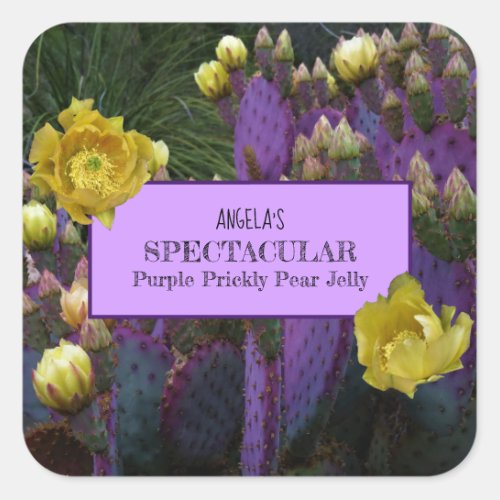 Purple Prickly Pear Cactus Jelly Jar Labels