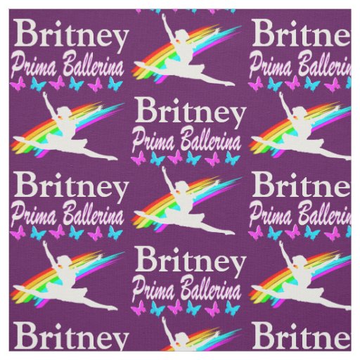 PURPLE PRIMA BALLERINA PERSONALIZED FABRIC