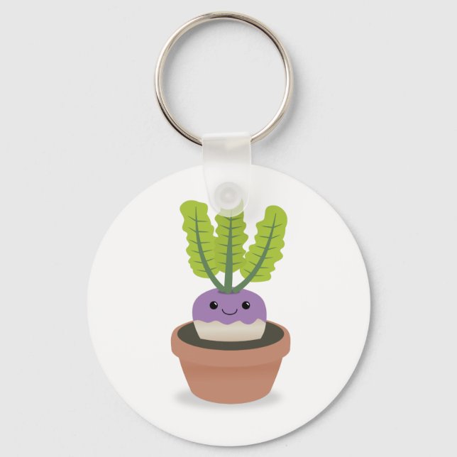 Purple Prince Turnip Keychain (Front)