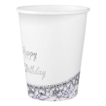 Purple Princess 1st Birthday Paper Cup | Zazzle