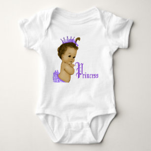 Purple Princess African American Baby Girl Shirts