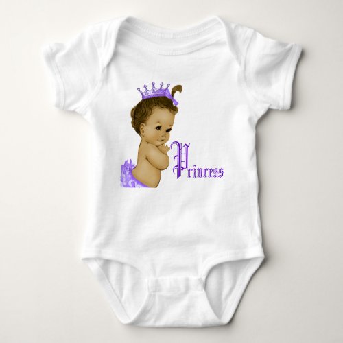 Purple Princess African American Baby Girl Shirts