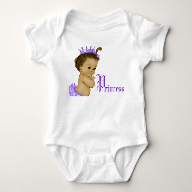 Purple Princess African American Baby Girl Shirts (Front)