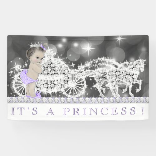 Purple Princess Baby Shower Banner