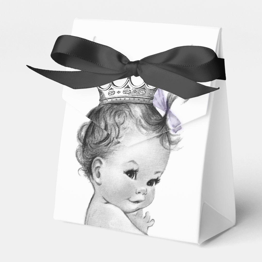 Purple Princess Baby Shower Favor Box Zazzle