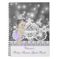 Purple Princess Baby Shower Guest Book